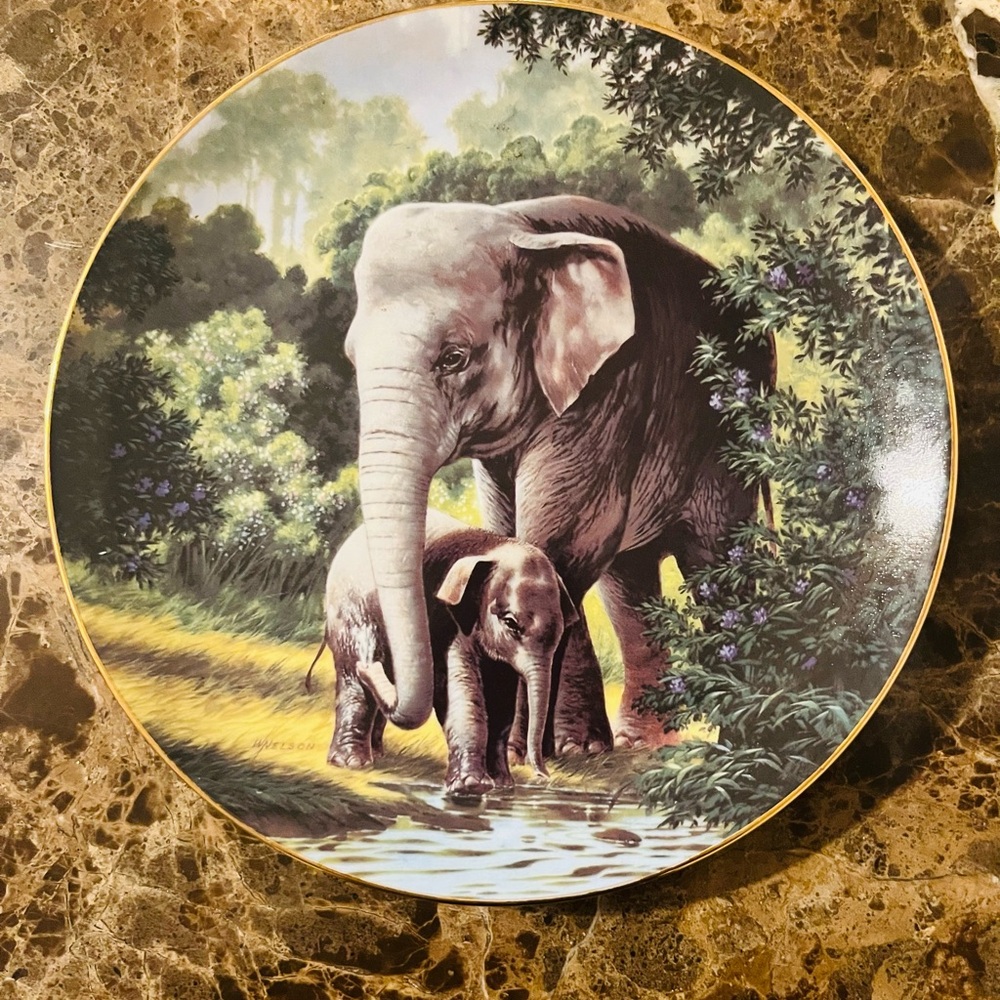 Vintage 1989 “The Asian Elephant “ collector plate.